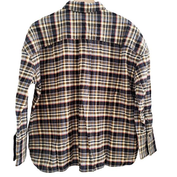Everlane Boxy Plaid Flannel Soft Button Up Shirt - Sz XS - Picture 5 of 9